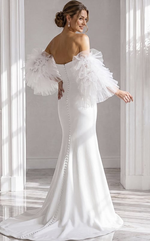 back of strapless mermaid dress JB40601
