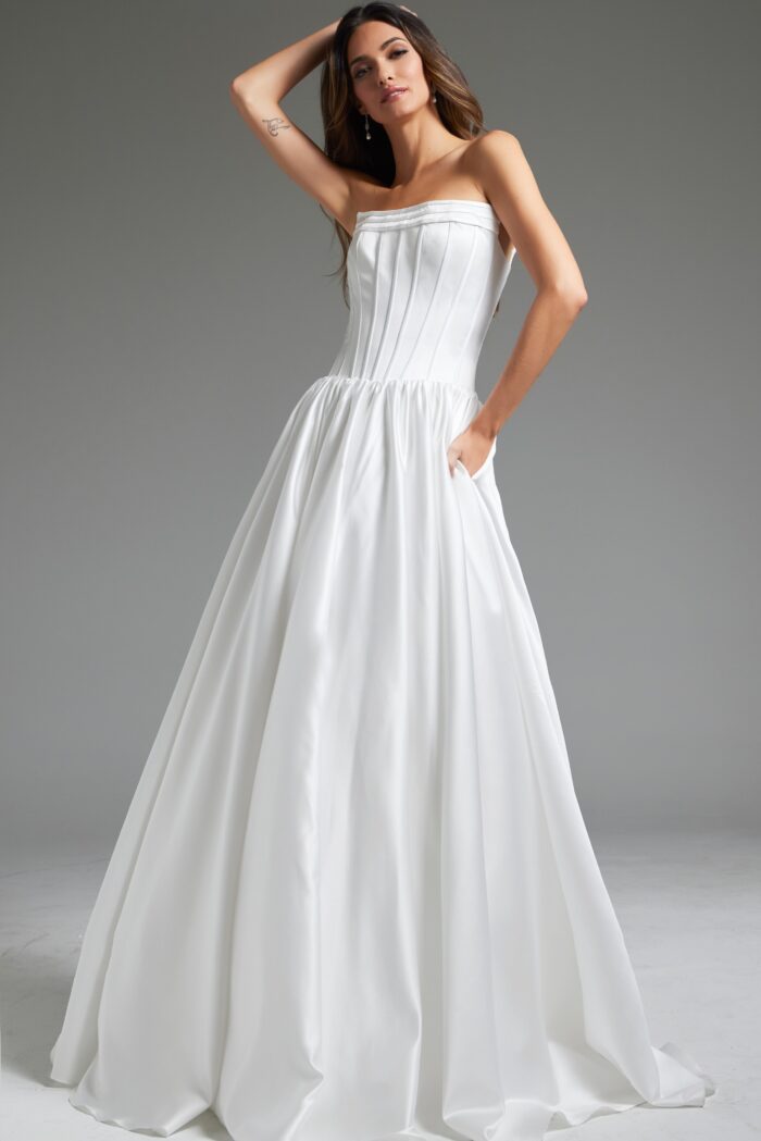 Strapless A line Wedding Dress JB40784 Jovani
