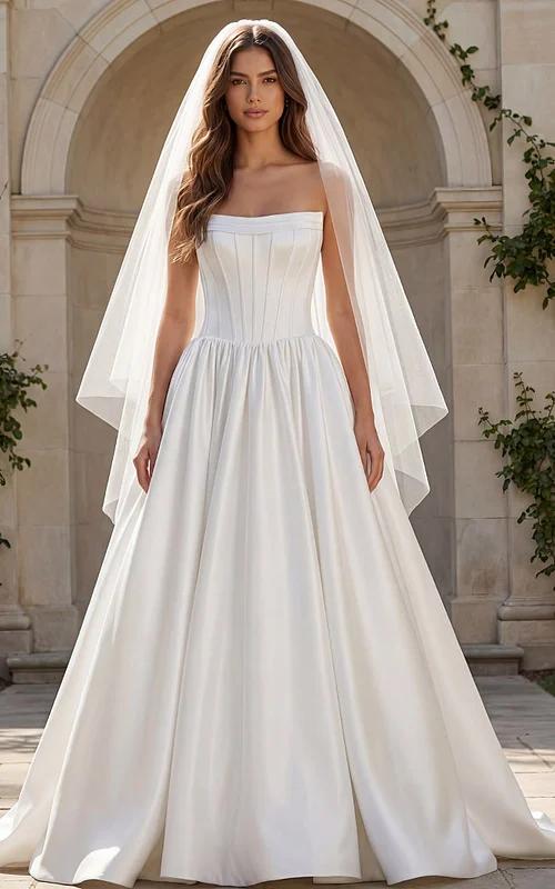 simple a line starpless dress JB40784