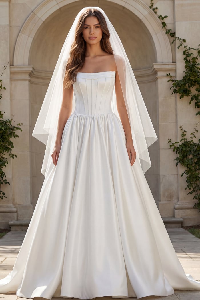 JB40784-h1-front simple a line starpless dress JB40784