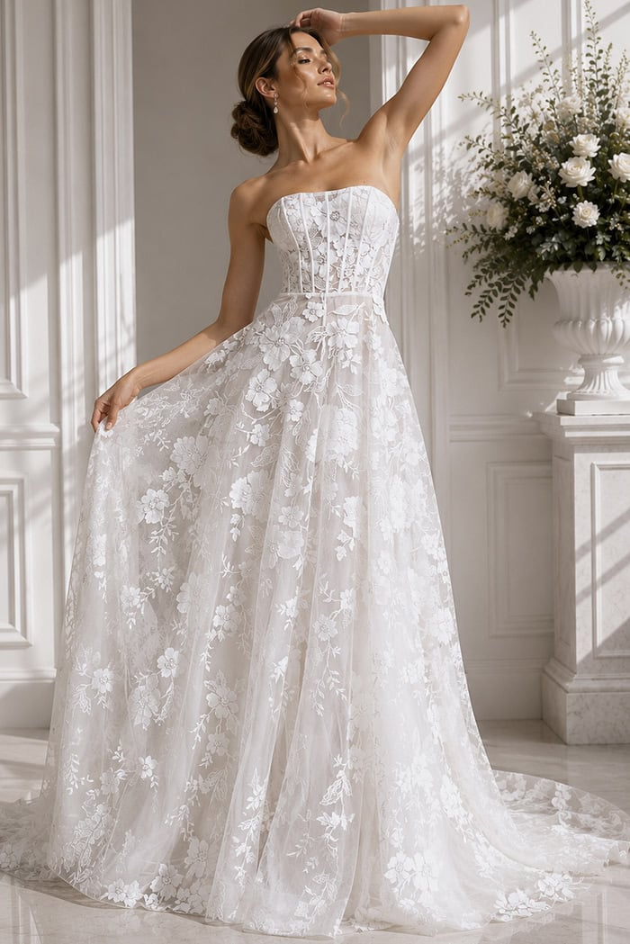 Romantic Lace Corset Gown