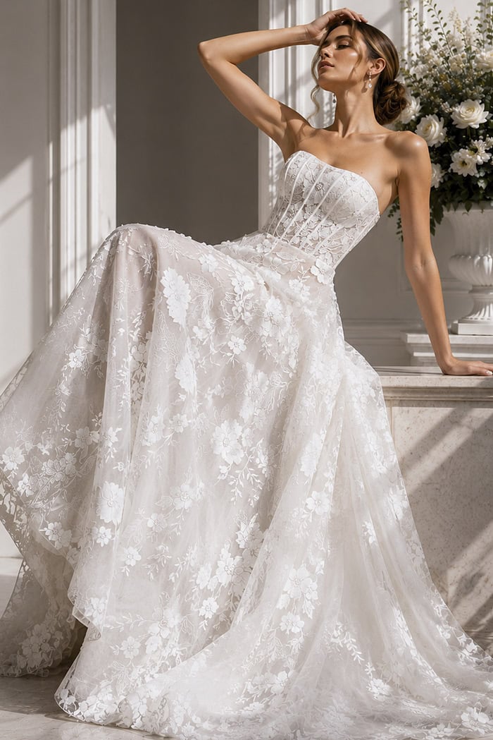 Floral Lace Ballgown