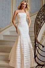 fully pleated mermaid dress JB42350