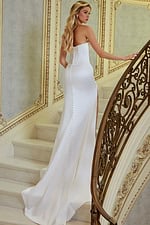 strapless white wedding dress JB42353