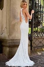 halter neck embellished wedding dress JB42770