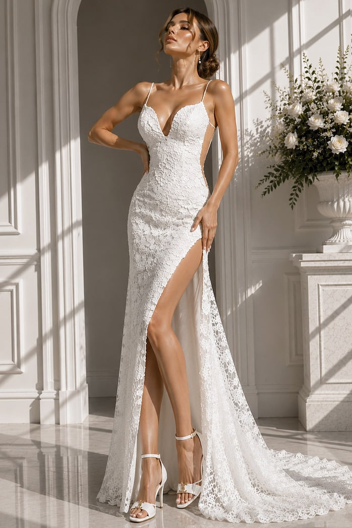 Sexy Lace Column Dress