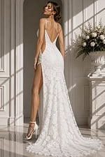 Sheer Side Bridal Gown
