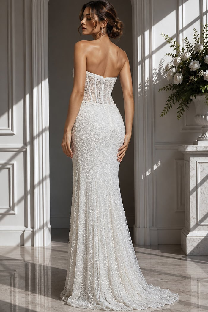 sequin corset bodice dress JB43119
