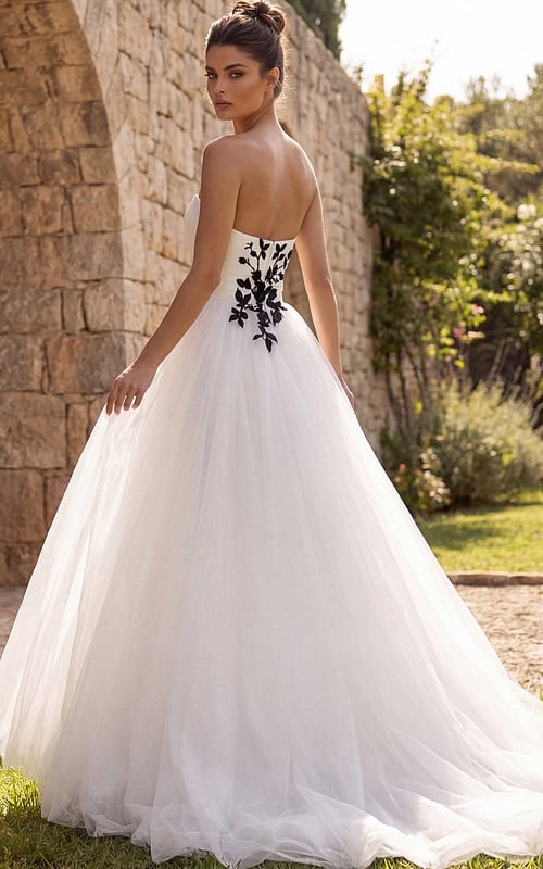white strapless ball gown JB43233