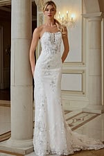 strapless beaded dress JB44603