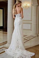 strapless beaded wedding dress JB44603