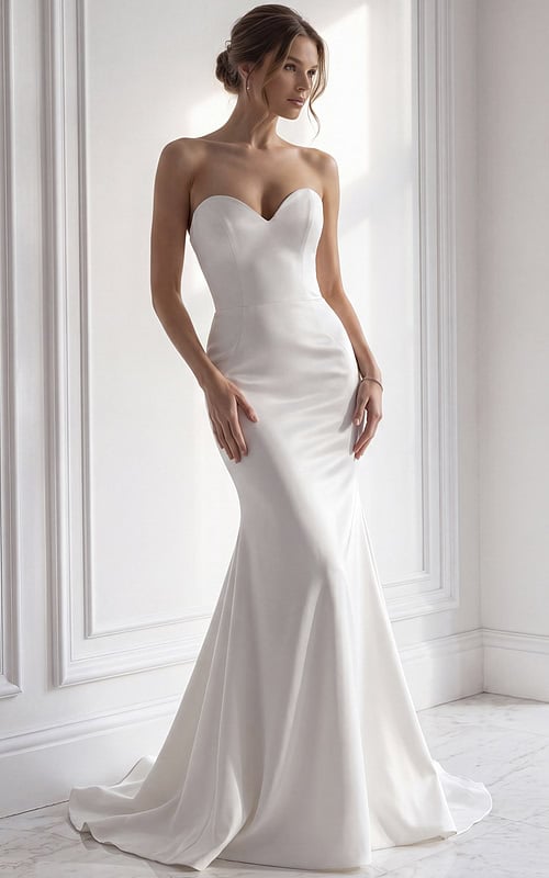 sweethehart neckline mermaid simple bridal gown JB45113