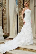 strapless ruffled skirt dress JB45120