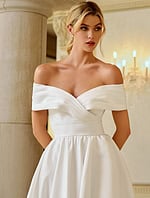 Strapless Satin Ball Gown with Crystal Beaded Bodice JB45169 - Image 2