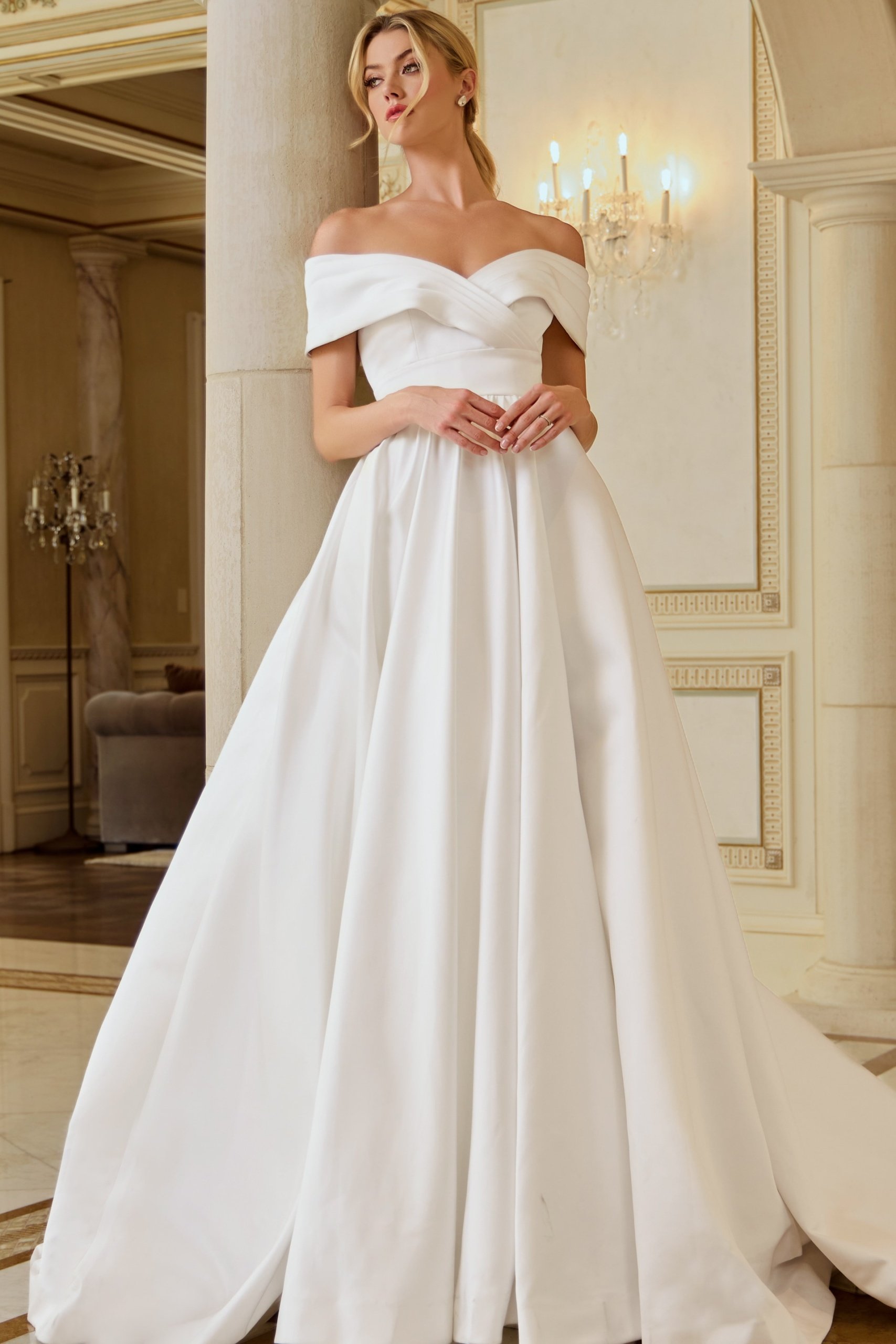 JOVANI ☆ホワイトレースAラインドレス A-line Wedding Dresses | Jovani