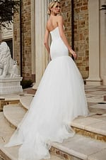 back view of mermaid tulle skirt dress JB45361