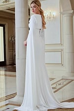 long white wedding dress JB45575