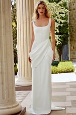 fitted simple wedding dress JB45620