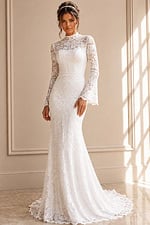 lace white dress JB45767