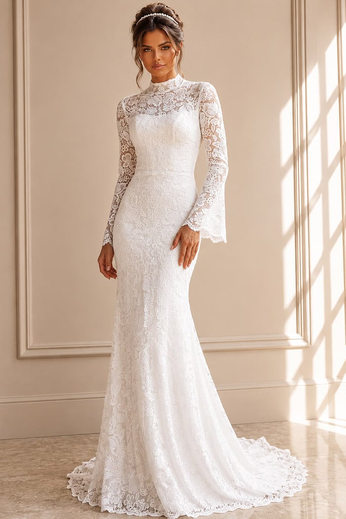 lace white dress JB45767