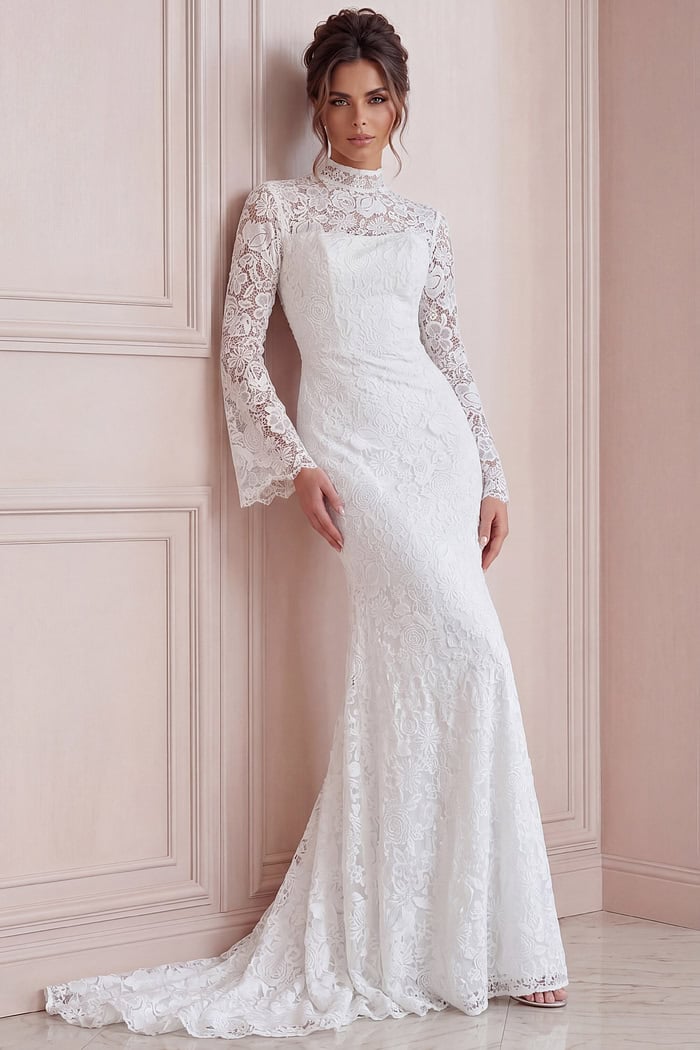 long sleeves lace dress JB45767