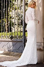 long sleeves lace wedding dress JB45767