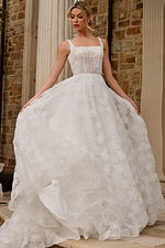 fit and flare long wedding dress JB45834