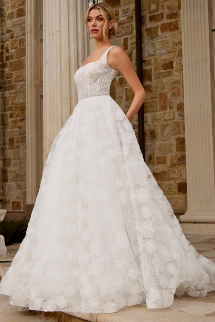 lace a line wedding dress JB45834