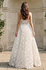 Back of lace ball gown dress JB45911
