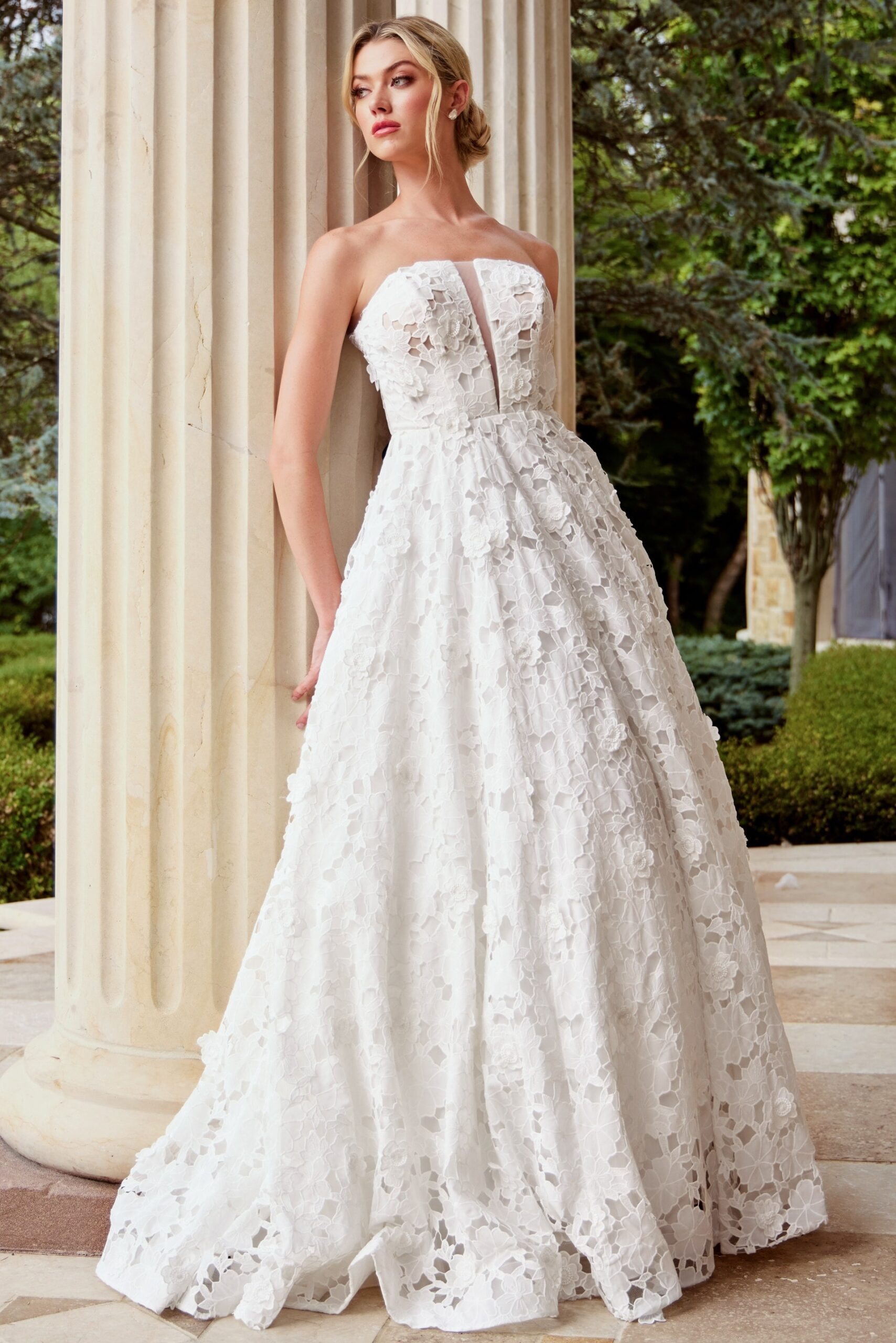 JOVANI ☆ホワイトレースAラインドレス A-line Wedding Dresses | Jovani