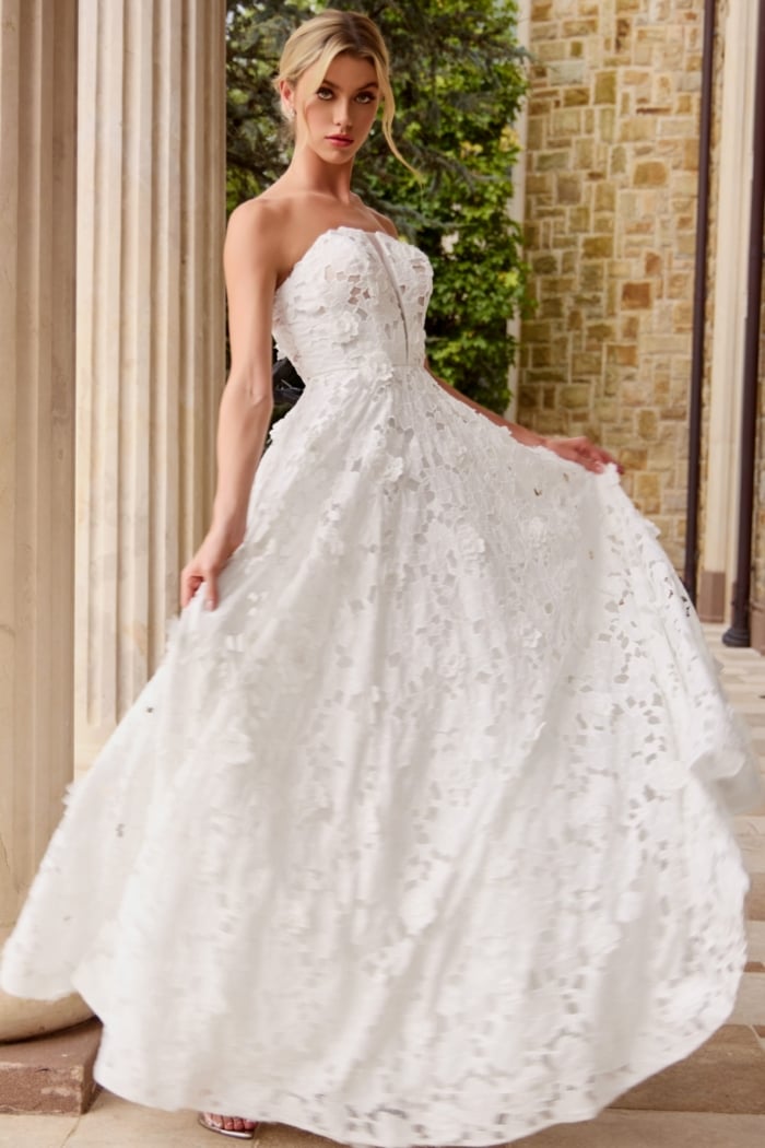 strapless a line wedding dress JB45912