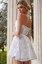 Lace Wedding Dress with Floral Details JB45914 - Image 3