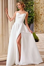 strapless high slit dress JB46880
