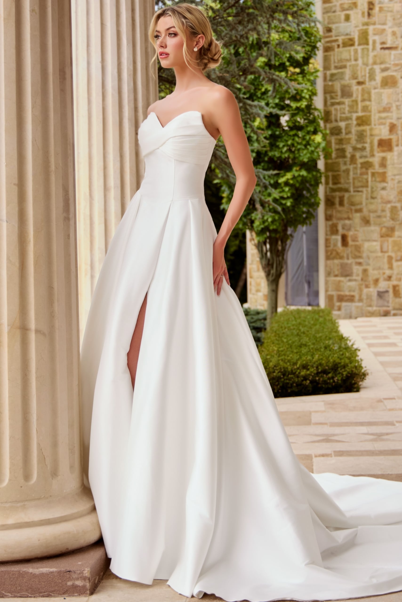 high slit wedding ballgown JB46880