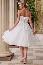 off white midi fit and flare dress JB48316