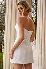 back of strapless short dress JB50283