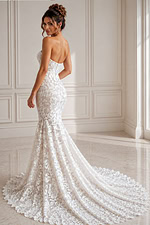 lace bridal gown with mermaid bodice JB99067