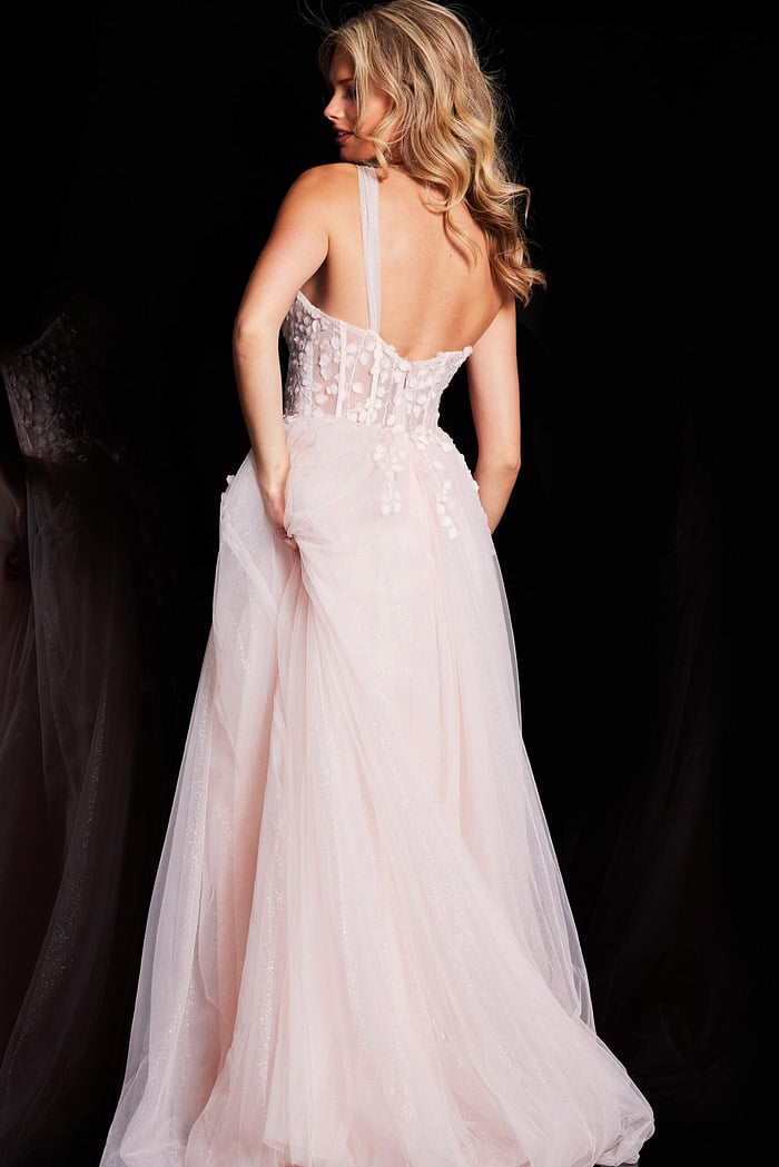 A Line One Shoulder Prom Gown 25913 | Jovani