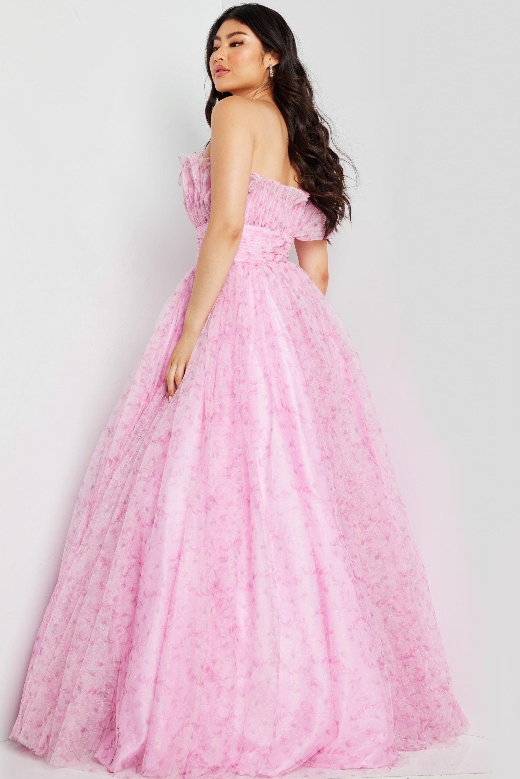 ★orogee★ TRIPLE PLAY CHECK DRESSPINK P00000FB Pink Glitter Strapless Ballgown 26209 | Jovani