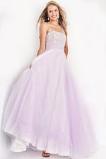 lilac a line embellished dress K02229