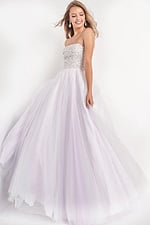 embellished lilac ball gown