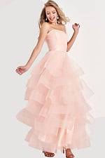 pink ruffled skirt dress K02442