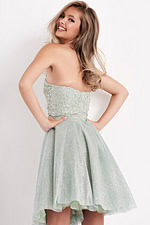 strapless fit and flare dress K59903