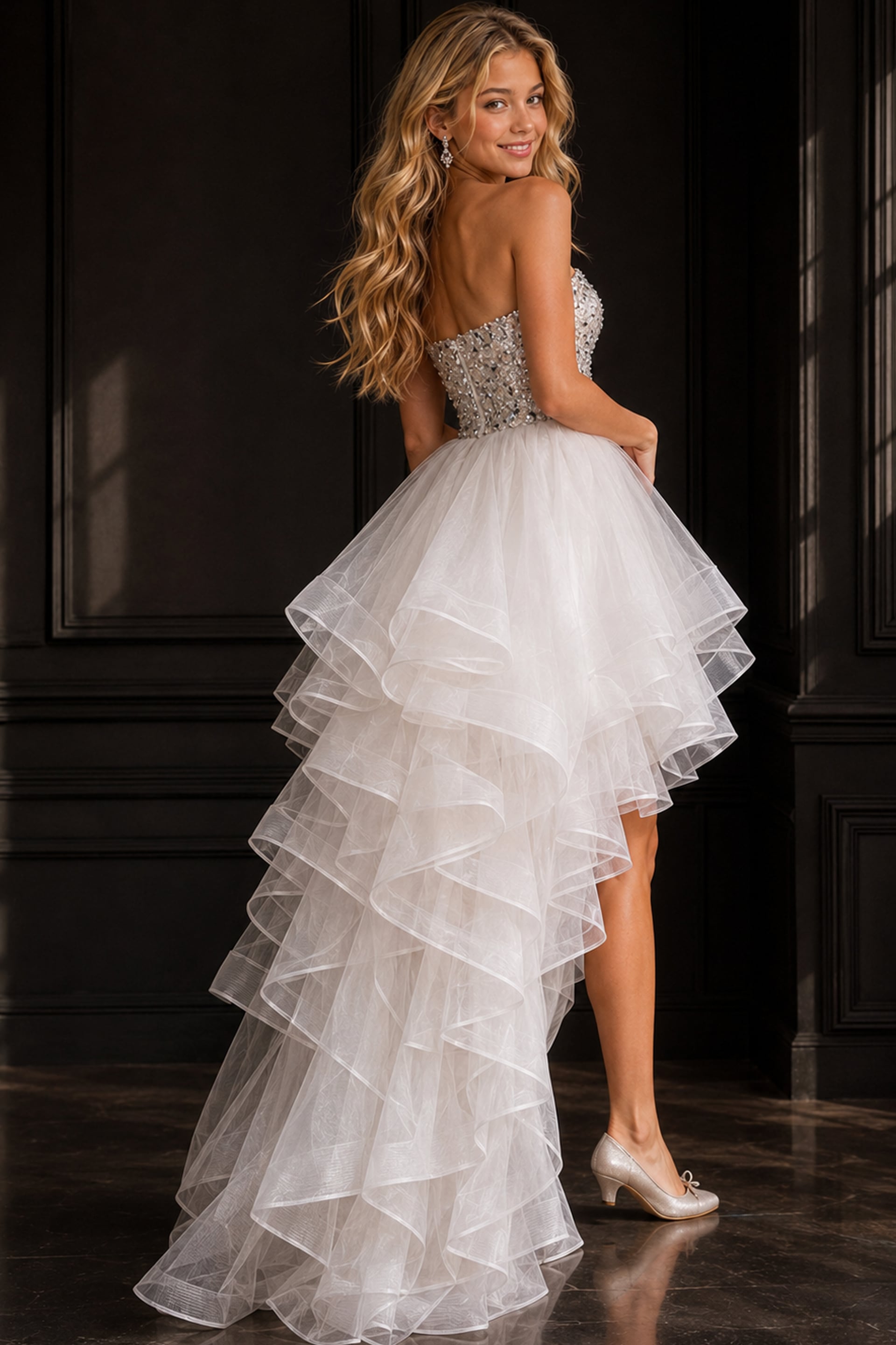 Beaded Bodice High Low Dress K05916 | Jovani Beaded Bodice High Low Dress K05916 | Jovani