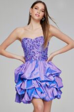 Lilac Beaded Short Dress K07390 | Jovani