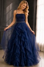 Enchanting Ruffled Ball Gown K23519 - Image 9