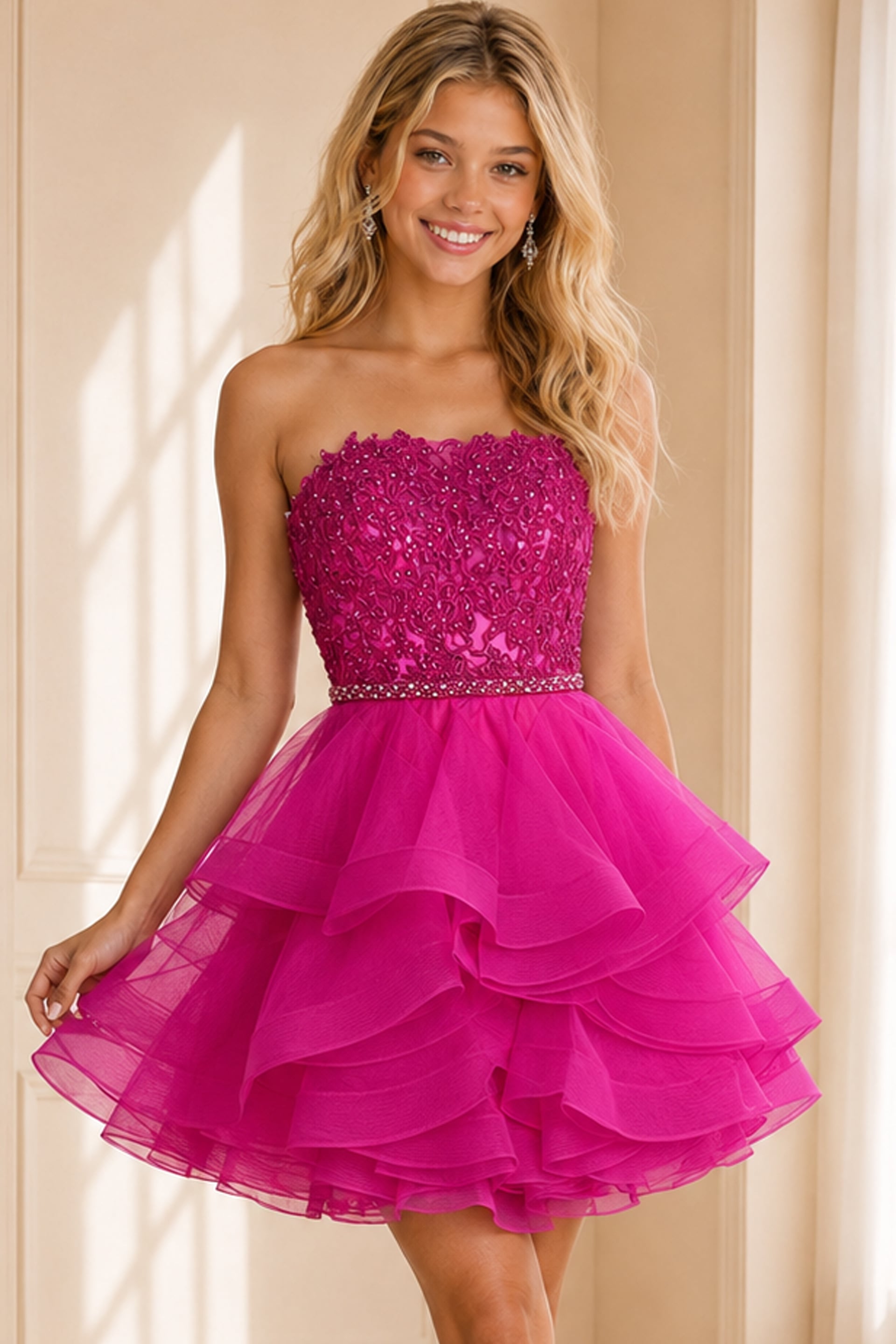 Off-White Embellished Tulle Mini Dress K24371 | Jovani Off-White Embellished Tulle Mini Dress K24371 | Jovani