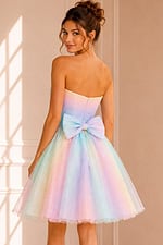 Strapless Short Fit and Flare Dress K36535 - Image 2