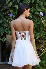 Strapless Lace Corset Fit And Flare Mini Dress K44212 - Image 2