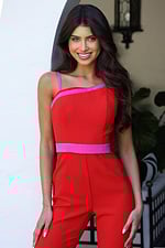 red and pink jumpsuit K46831